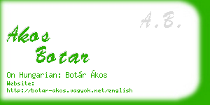 akos botar business card